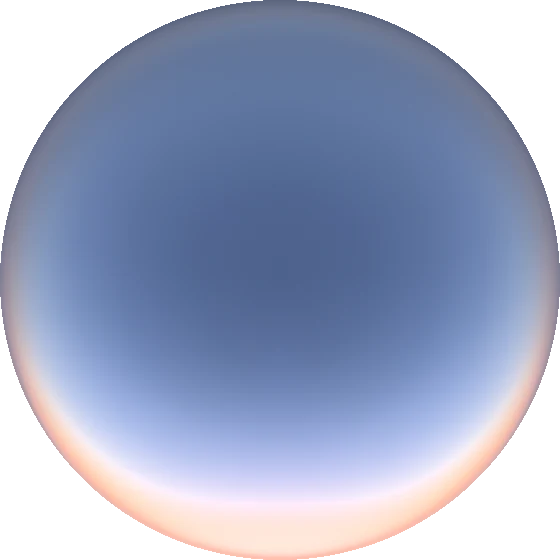All-sky view with today's ozone, sun 5 degrees below the horizon: deep blue overhead, a pale glow low in the west.