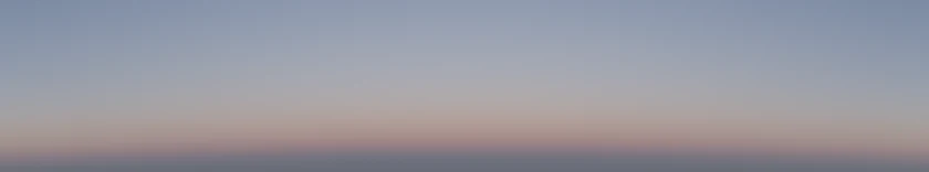 Facing east with the sun 1 degree below the horizon, today's ozone: a blue-grey band of Earth's shadow on the horizon with a pink band above it.